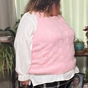 Torrid Pink Cable Knit Sweater Vest – Size 4 (Plus)